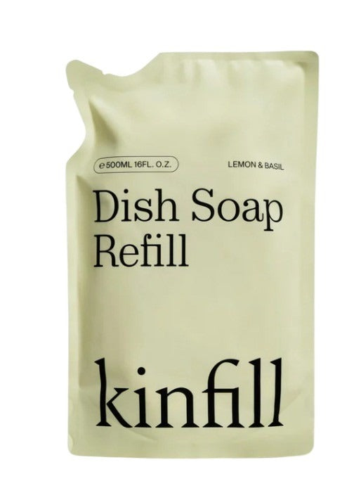 Kinfill - Opvaskemiddel refill, Lemon & Basil - 500ml