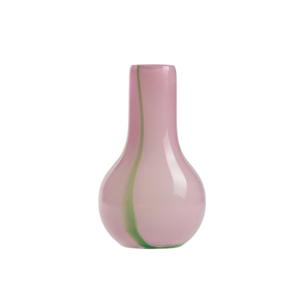 Kodanska - Flow vase mini, Purple/Green Stripes - H15 cm.