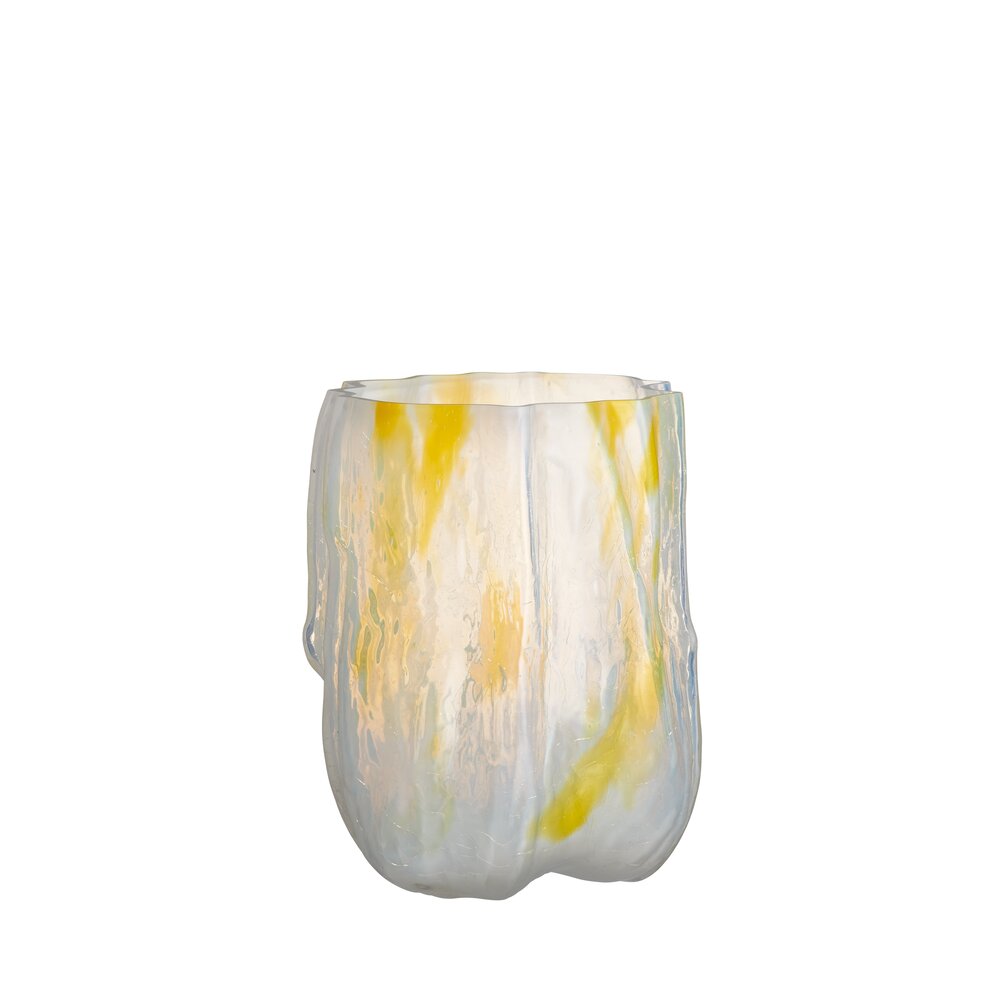 Kosta Boda - Crackle vase, lemon sorbet - H27 cm.