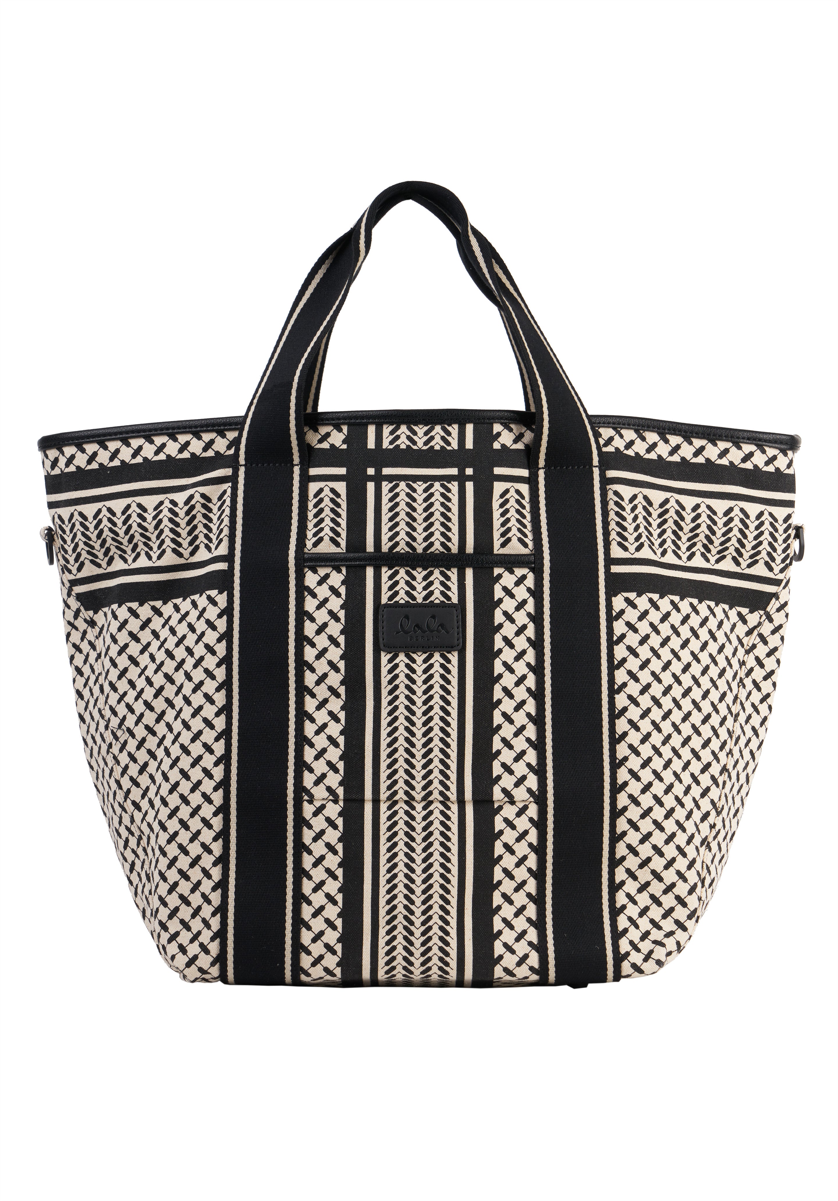 Lala Berlin - East West Marin shopper - Heritage Stripe Black