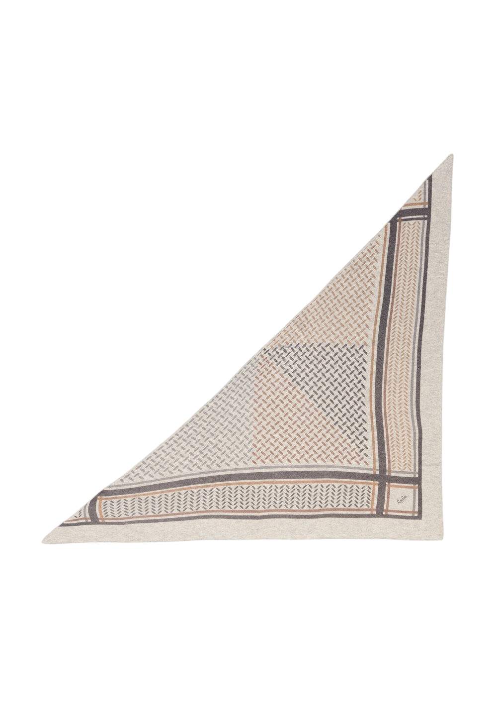 Lala Berlin - Triangle Puzzle halstÃ¸rklÃ¦de, medium - flanella sage