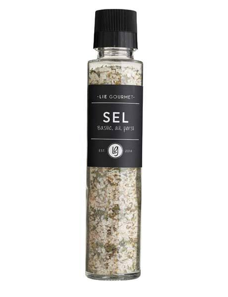 Lie Gourmet - Kværn basilikum, hvidløg, persille 290 g