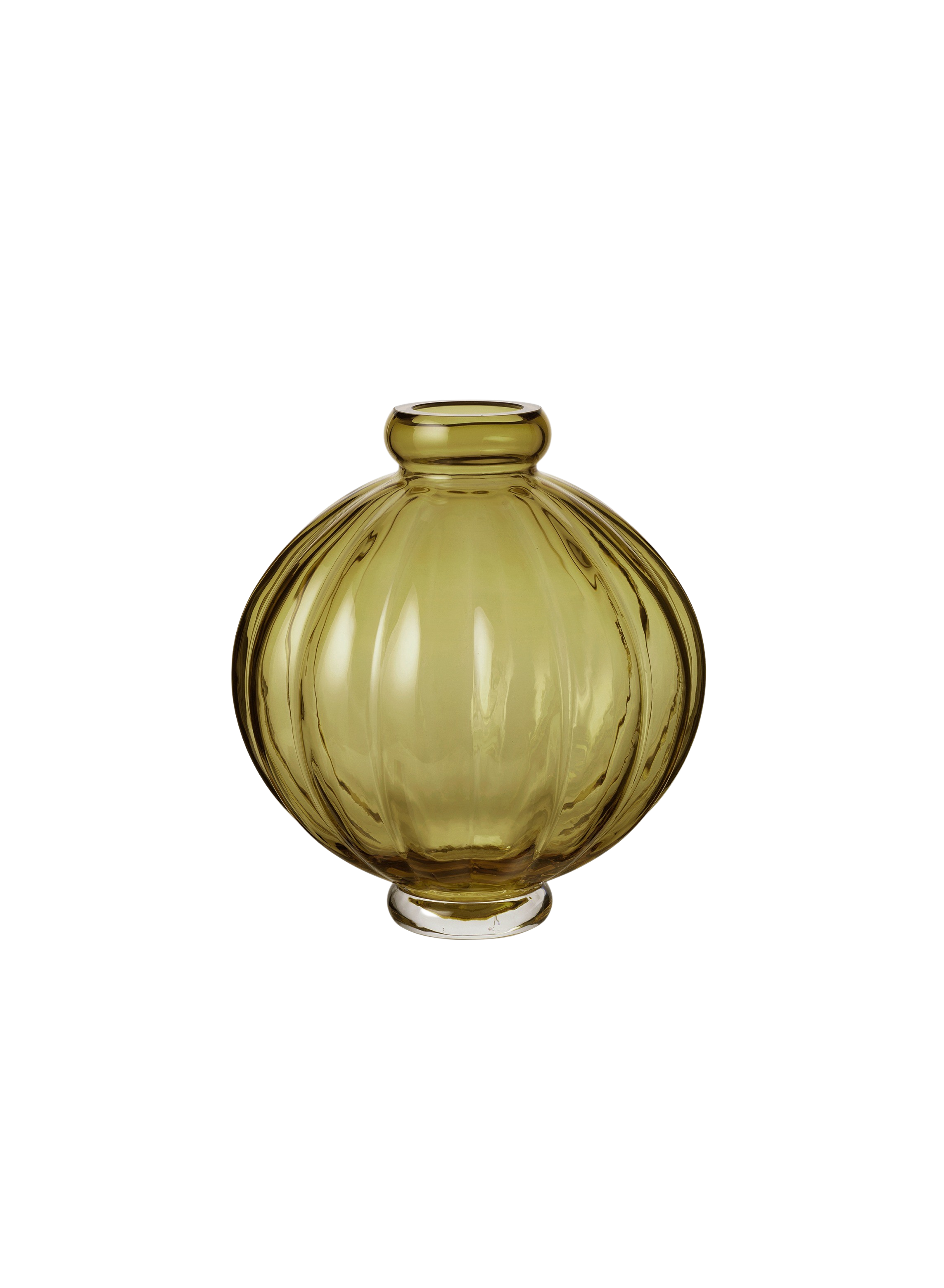 Louise Roe - Balloon vase #01, Olive - H25 cm.