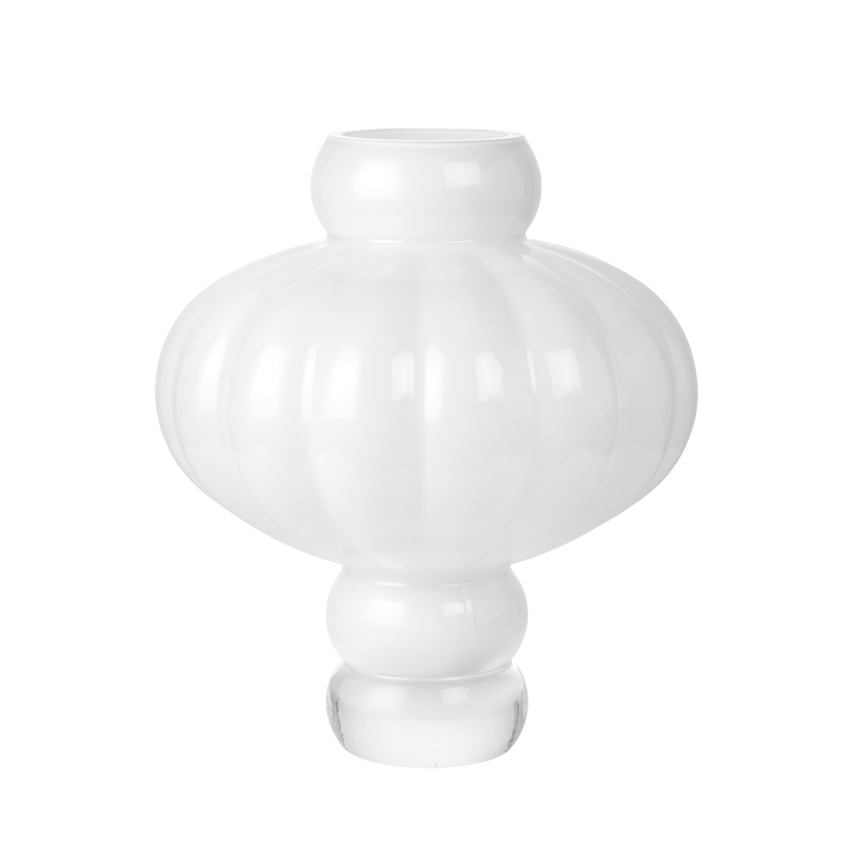 Louise Roe - Balloon vase #03, opal white - H:40 cm.