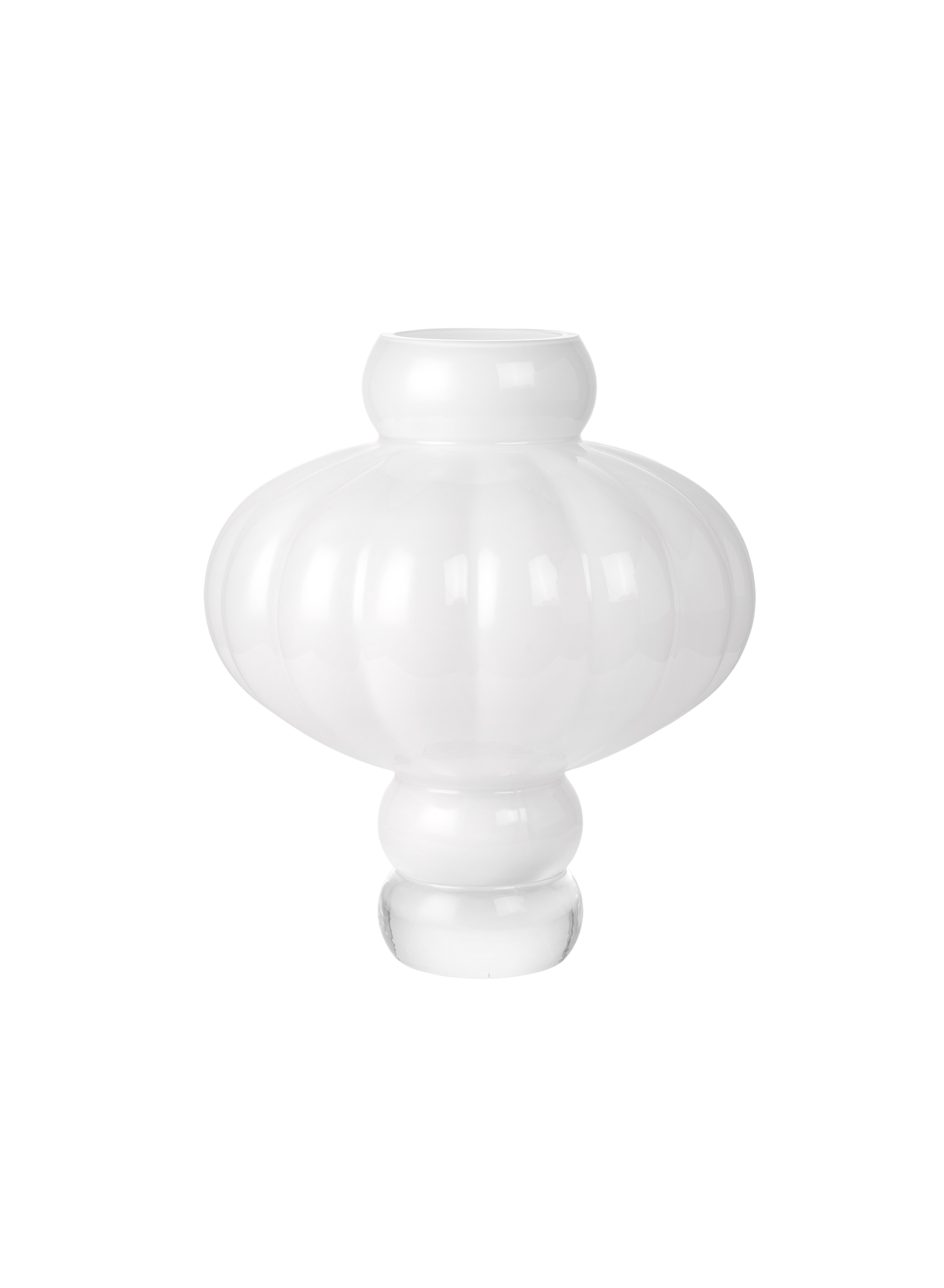 Louise Roe - Balloon vase #08, Opal White - H30 cm.