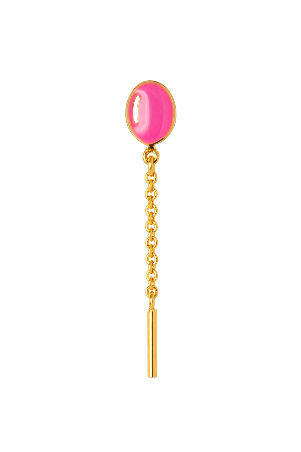 Lulu Copenhagen - Balloon ørering - forgyldt/pink