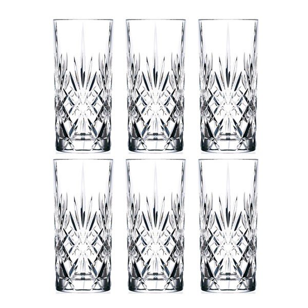 Lyngby Glas - Melodia whiskeyglas, highball, 6 stk