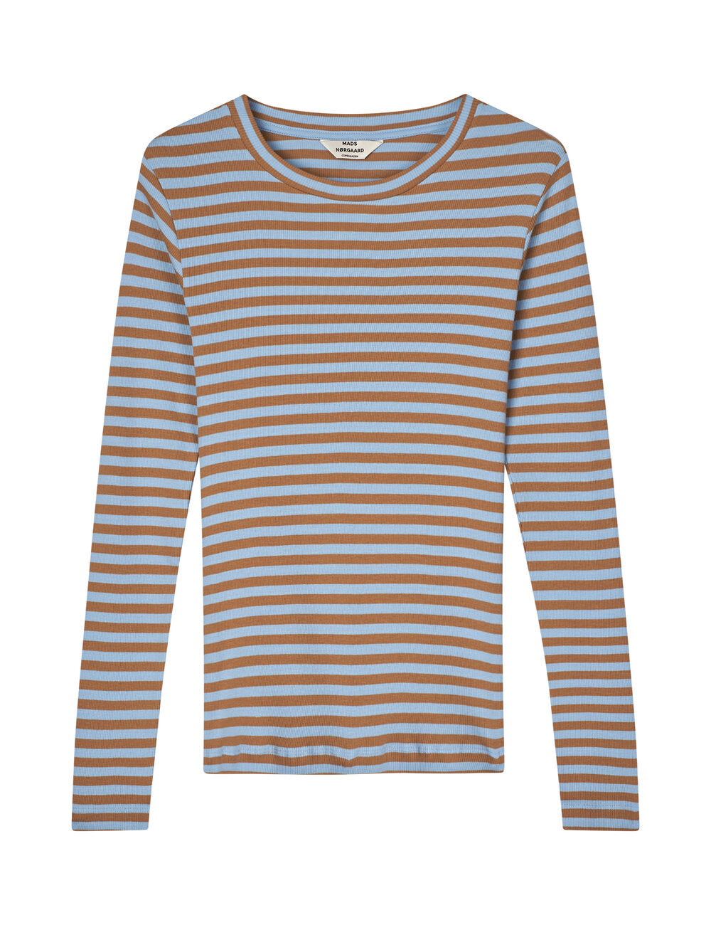 Mads NÃ¸rgaard - 2X2 Cotton Stripe Tuba langÃ¦rmet t - rÃ¸d - Size (xl)