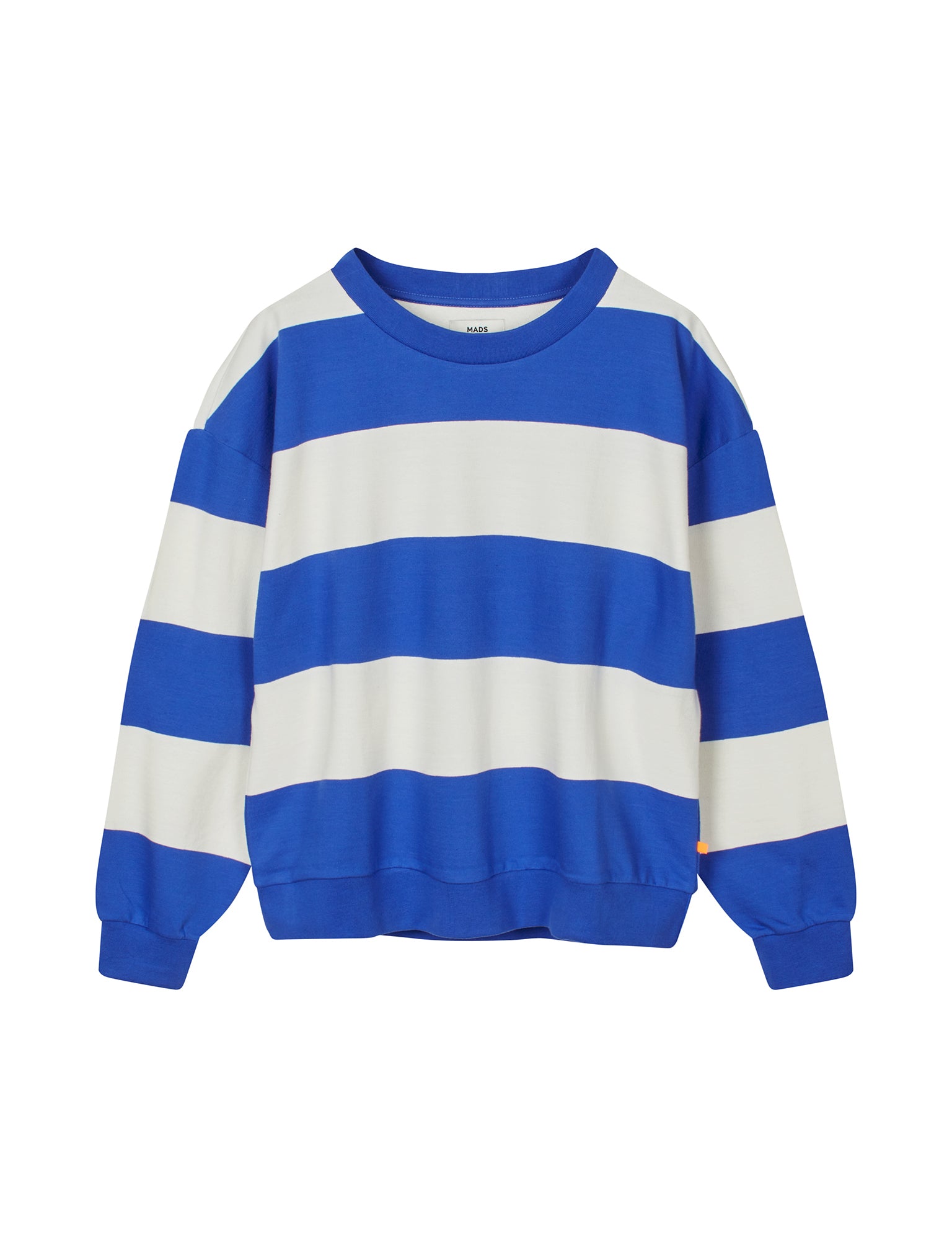 Mads NÃ¸rgaard - Airy Stripe Denver sweatshirt  - blÃ¥ - Size (xs)