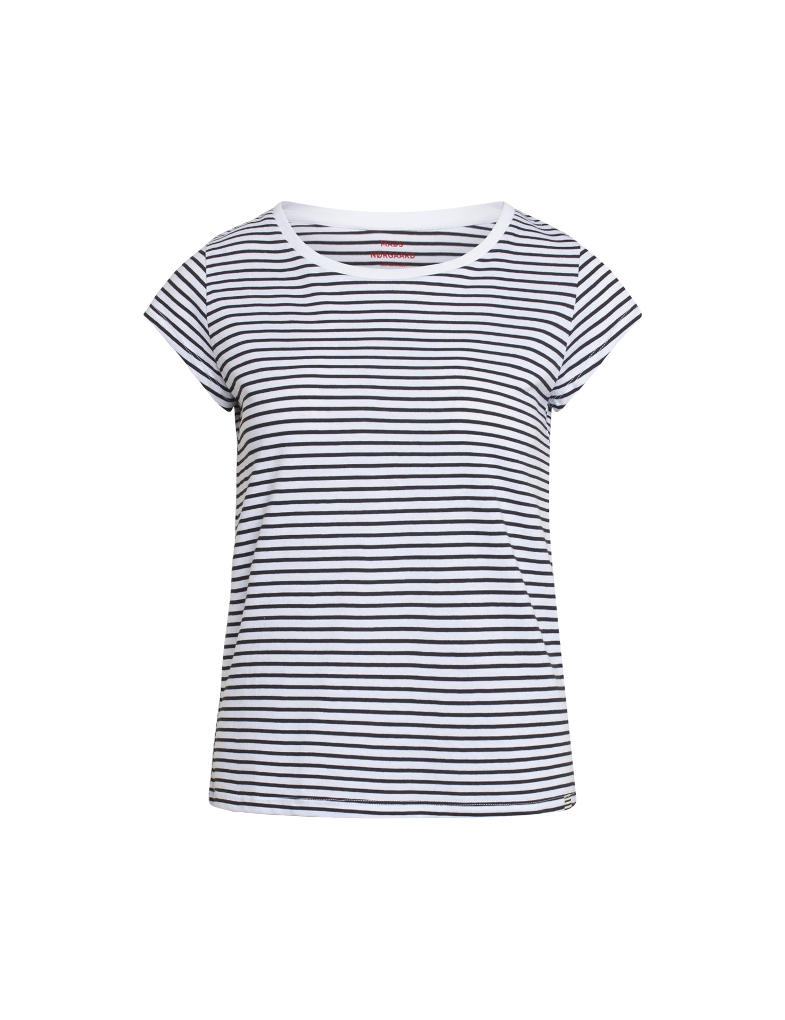 Mads Nørgaard - Organic Favorite Stripe Teasy t - hvid - Size (xl)