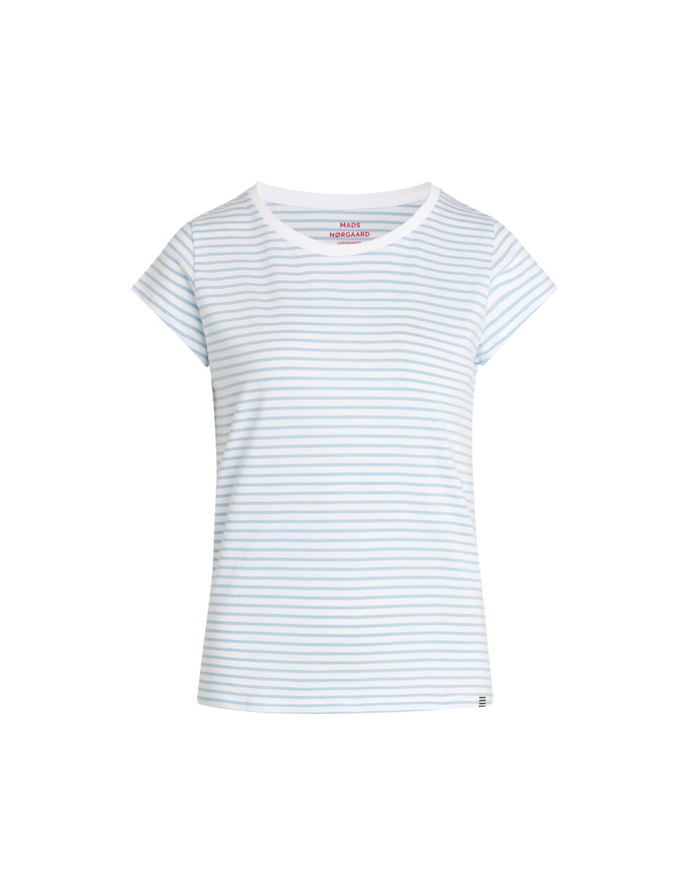 Mads NÃ¸rgaard - Organic Jersey Stripe Teasy t - blÃ¥ - Size (xs)