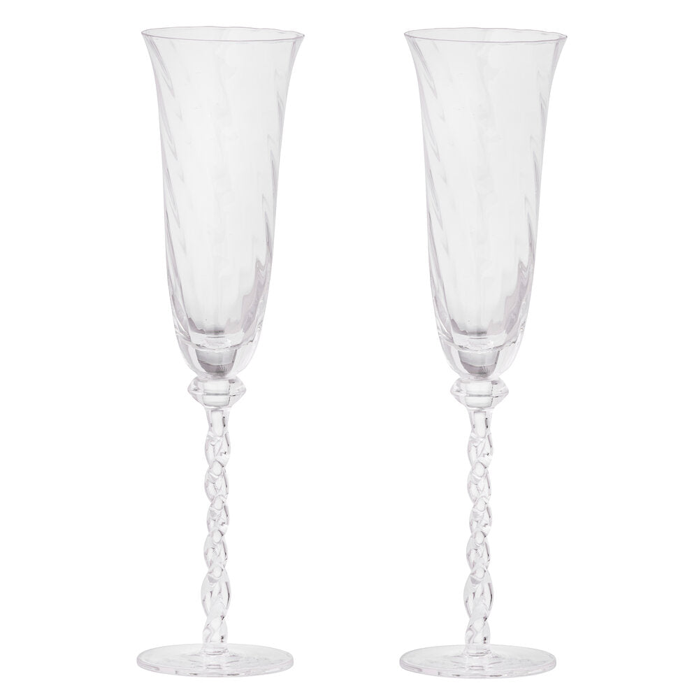 Margit Brandt - Champagneglas, klar - H26 cm.