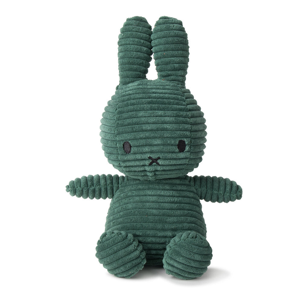 Miffy - Sitting Corduroy bamse, mørkegrøn  - grøn - Size (23cm)