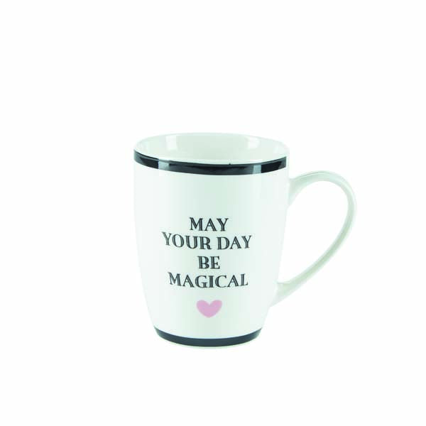 Miss ÃƒÂ‰toile - "May Your Day Be Magical" krus, hvid - H: 9 cm.