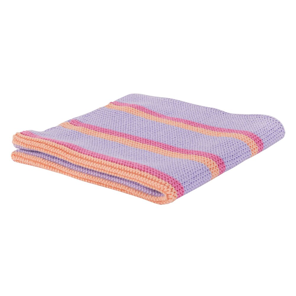 Miss Ãtoile - Viskestykke med striber - Purple/pink/peach