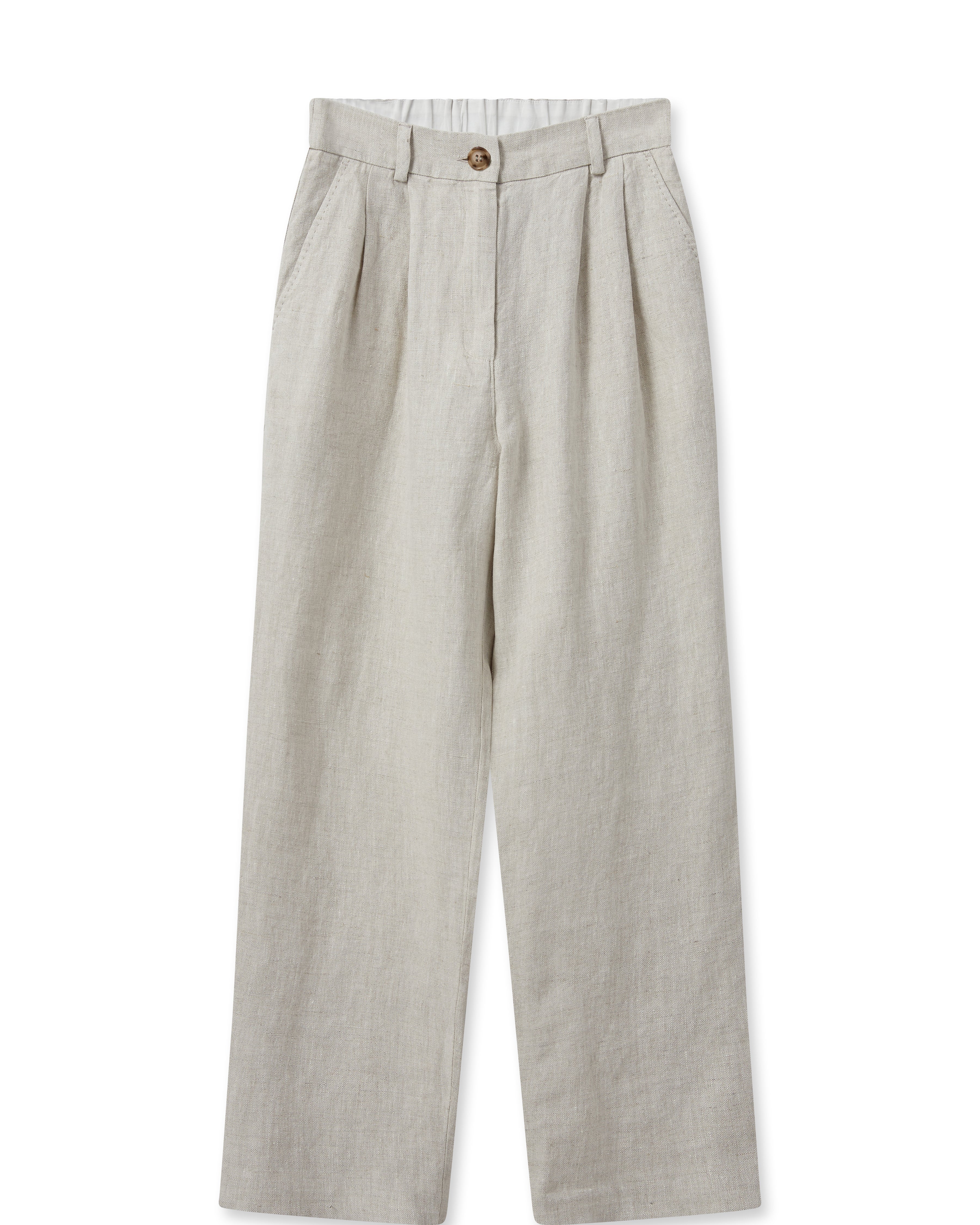 Mos Mosh - Adlana Linen Pant  - grÃ¥ - Size (36)