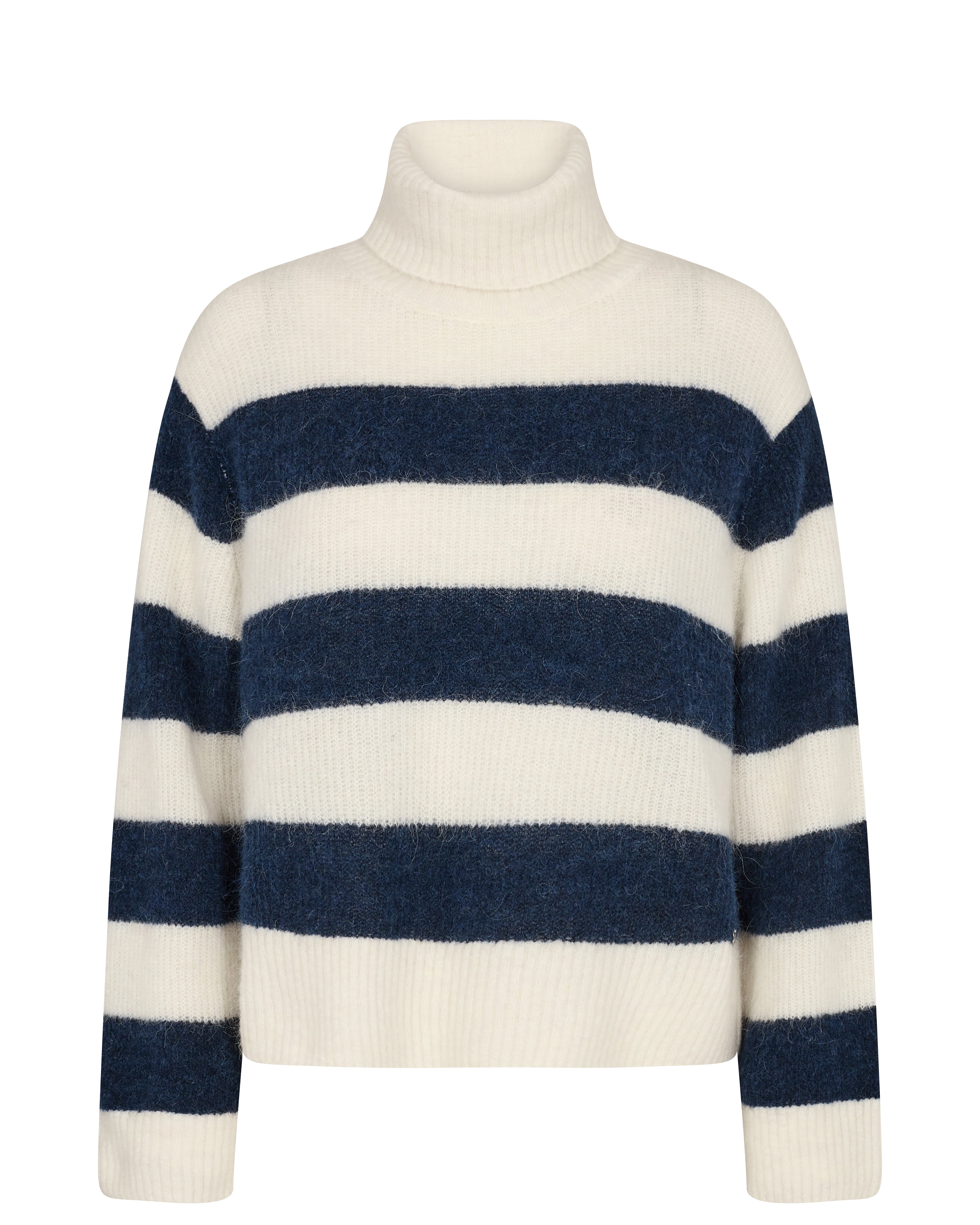 Mos Mosh - Aidy Thora Stripe Rollneck strik  - mÃ¸nstret - Size (xl)