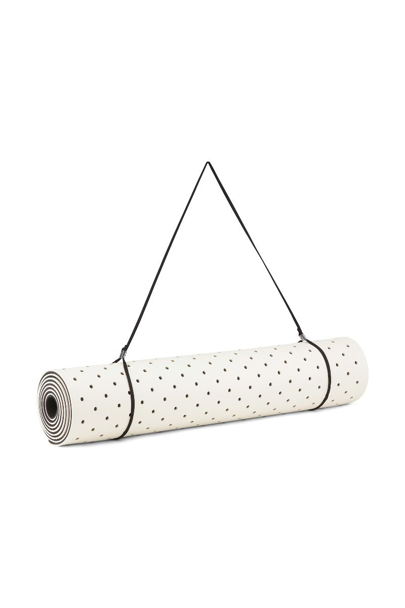 Moshi Moshi Mind - Dotted signature yogamåttet - Ecru/black