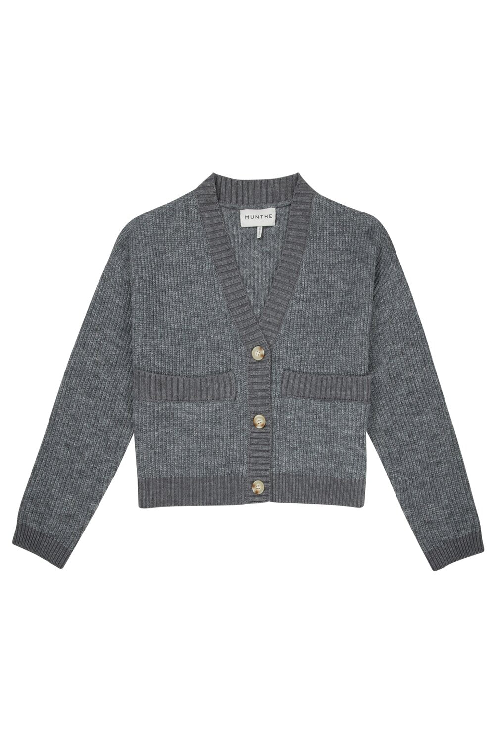 Munthe - Elma Cardigan  - grÃ¥ - Size (34)