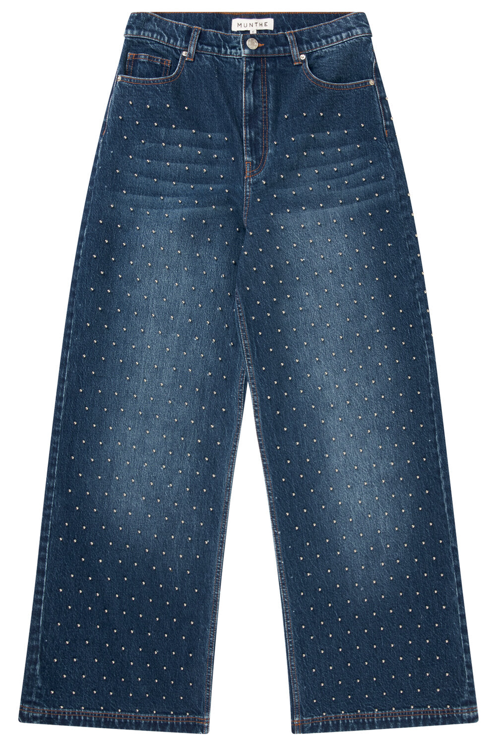 Munthe - Lacubu wide leg jeans  - blÃ¥ - Size (32)