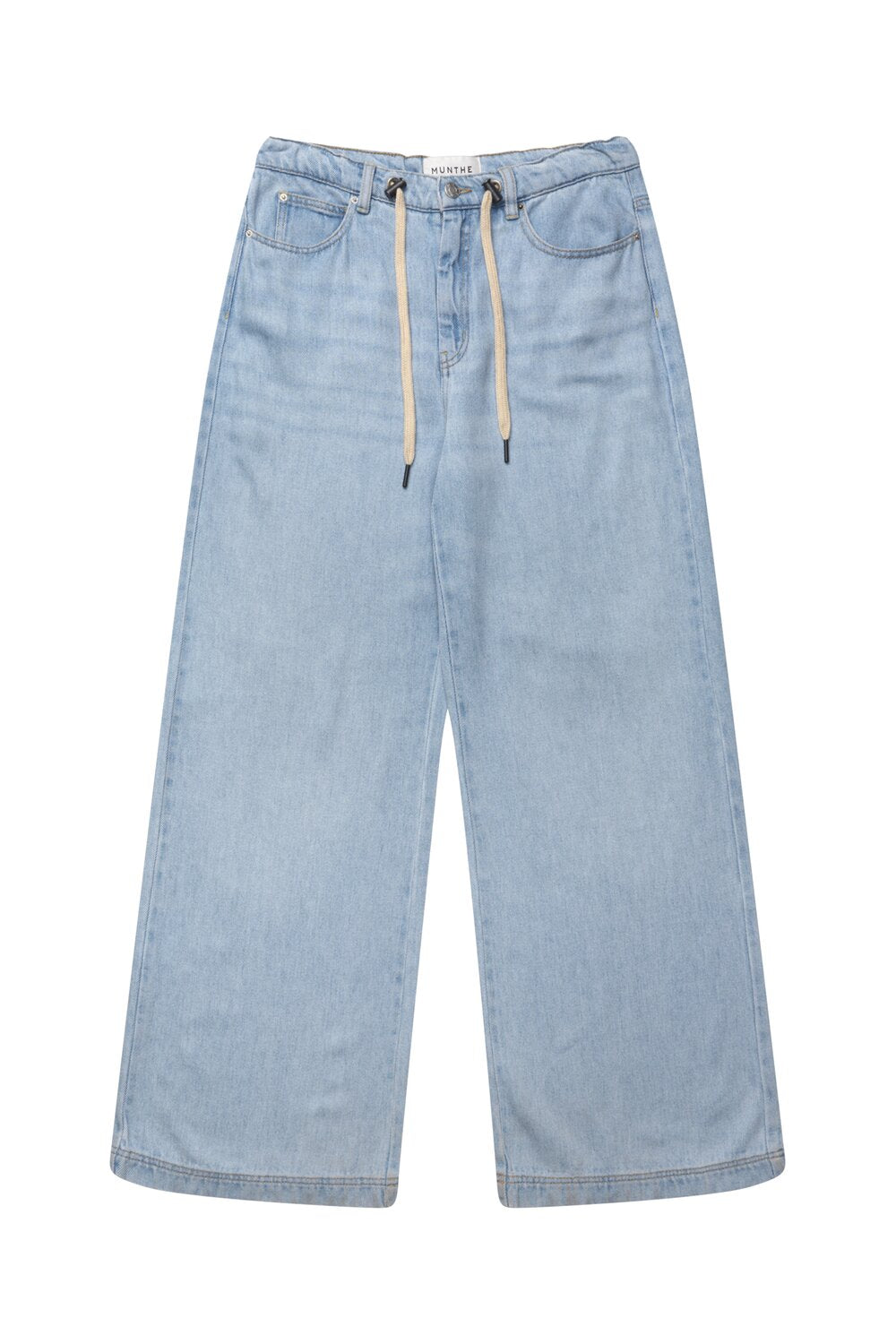 Munthe - Obey wide leg jeans  - blÃ¥ - Size (34)