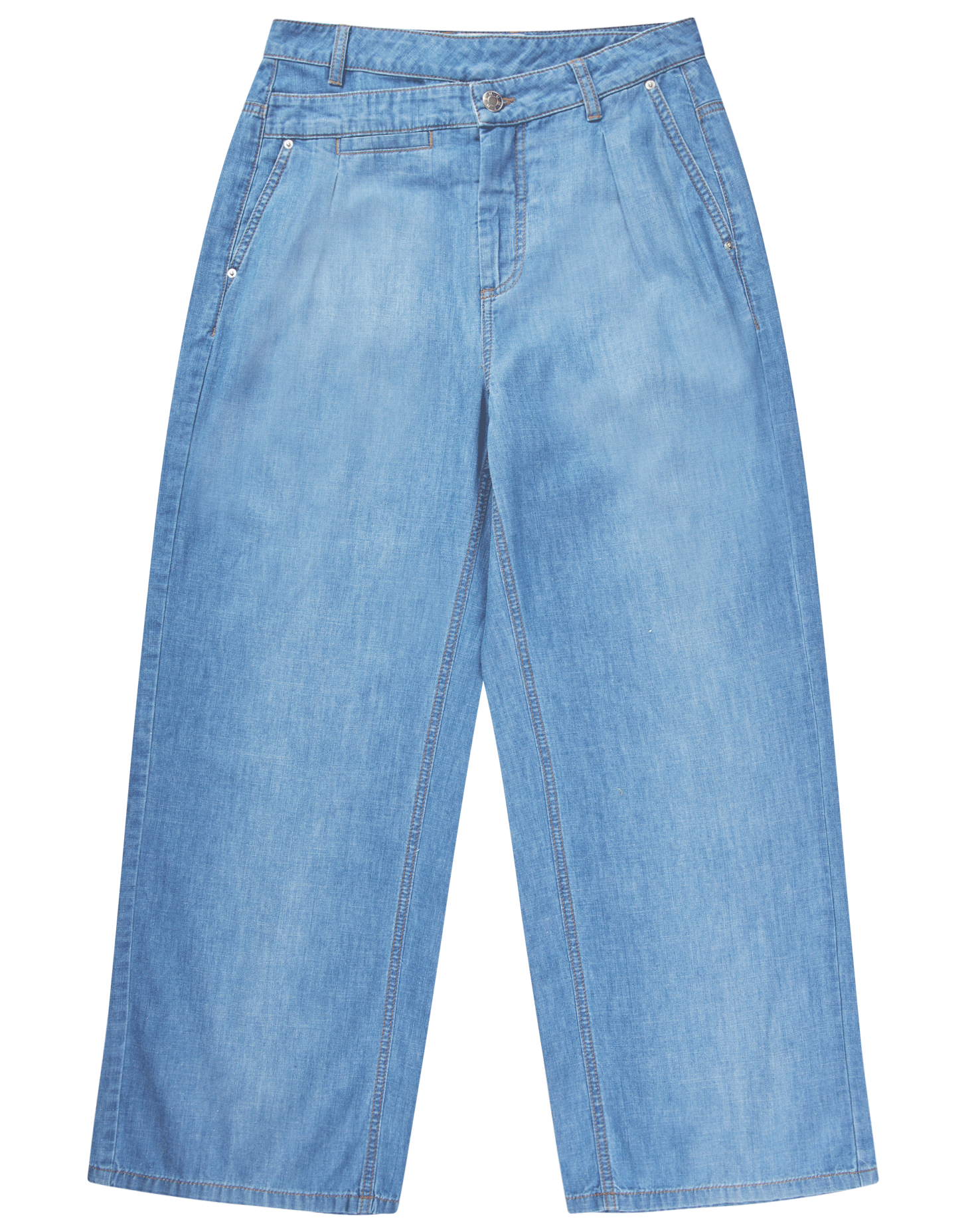 Munthe - Talu wide leg jeans  - blÃ¥ - Size (34)