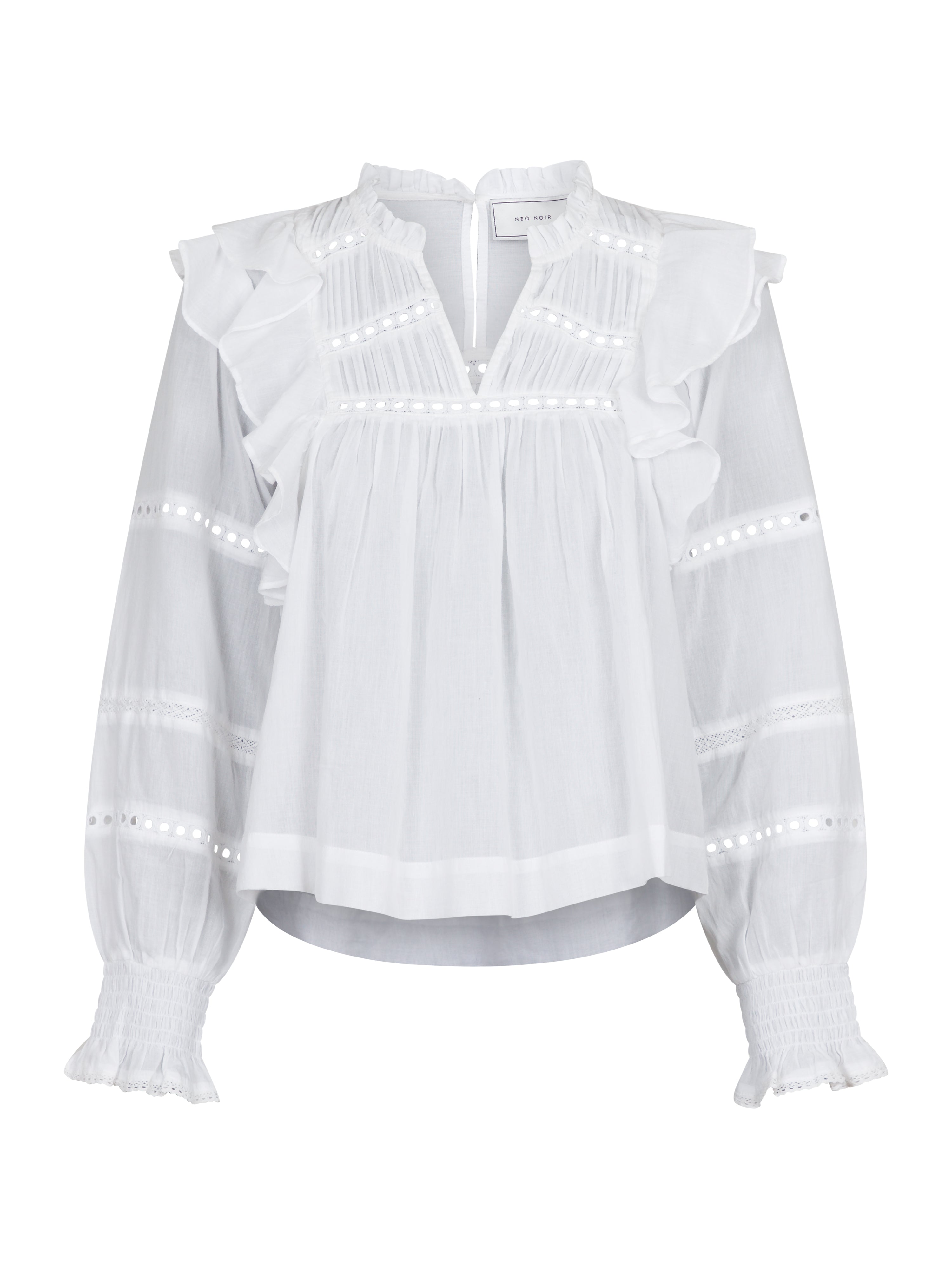 Neo Noir - Aurika S Voile bluse  - hvid - Size (42)