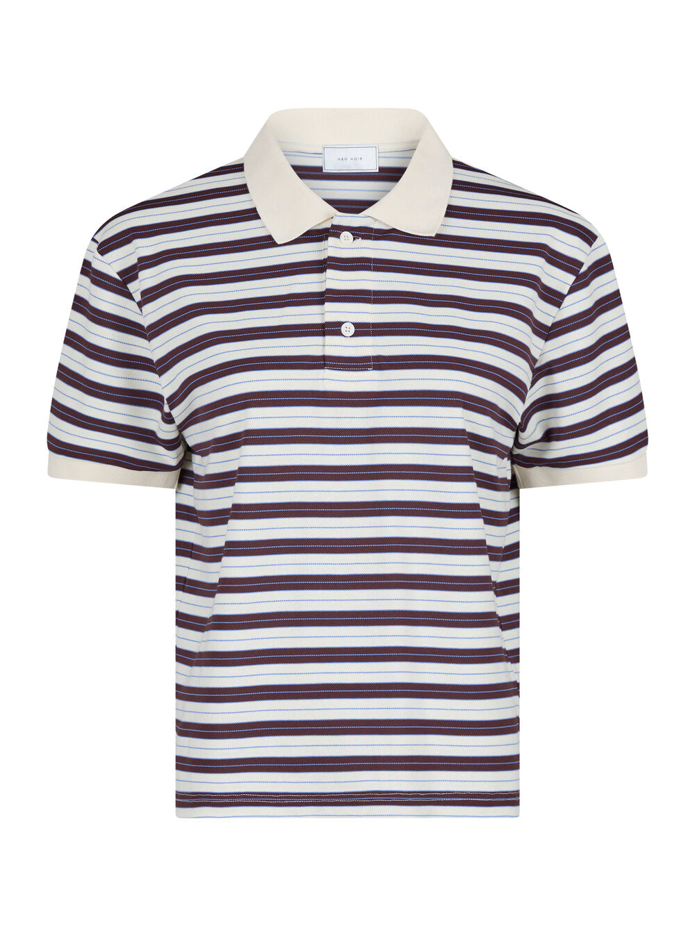 Neo Noir - Beta Stripe Polo T - brun - Size (38)