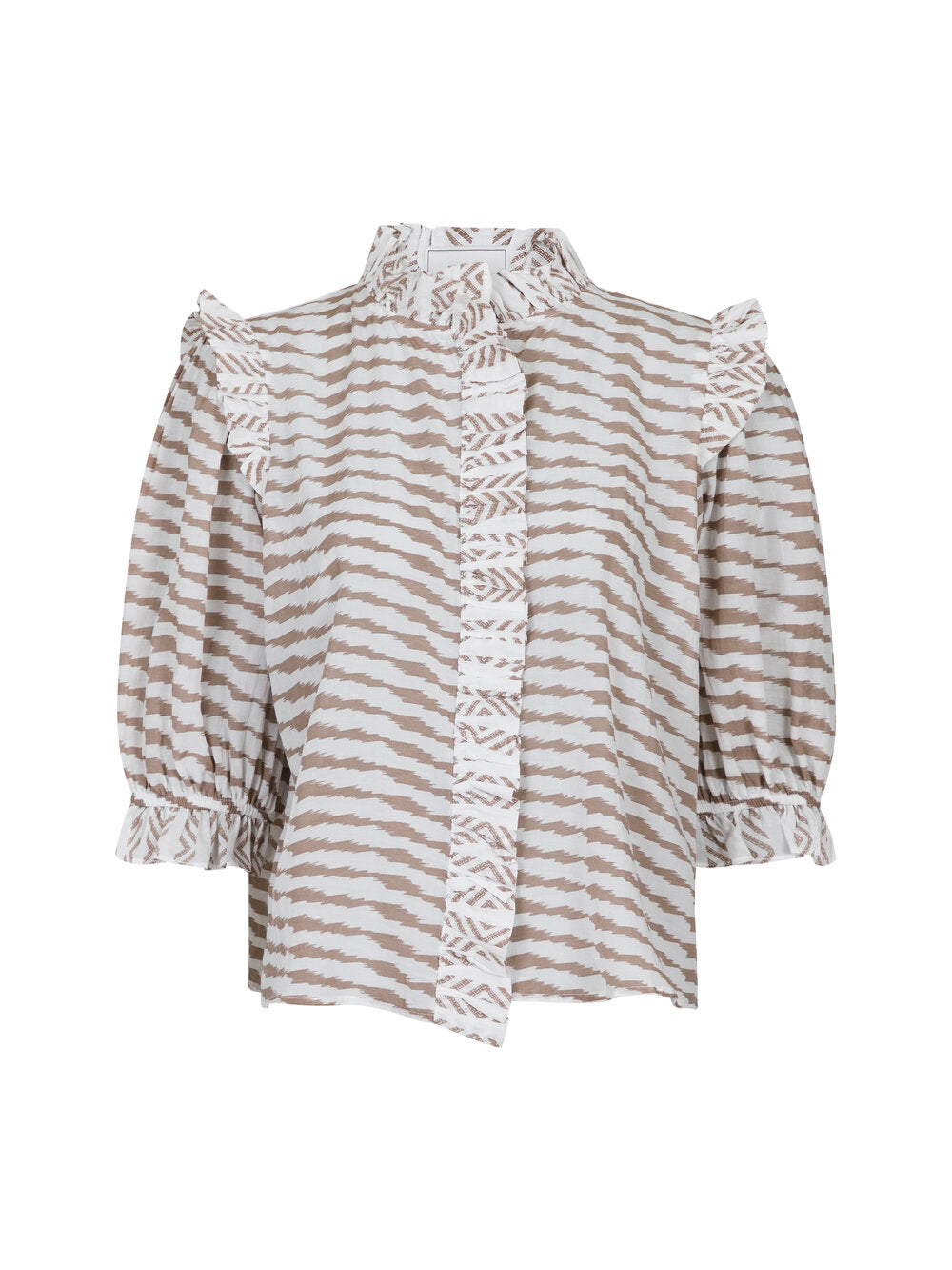 Neo Noir - Chacha Graphic bluse  - beige - Size (42)