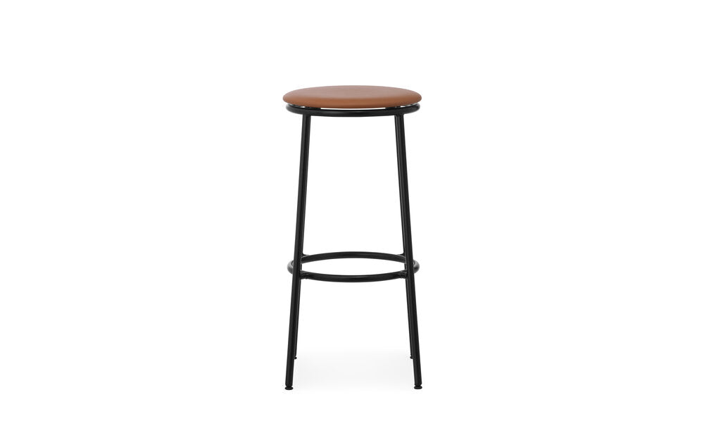 Normann Copenhagen - Circa barstol, sort/Brandy - 75 cm.