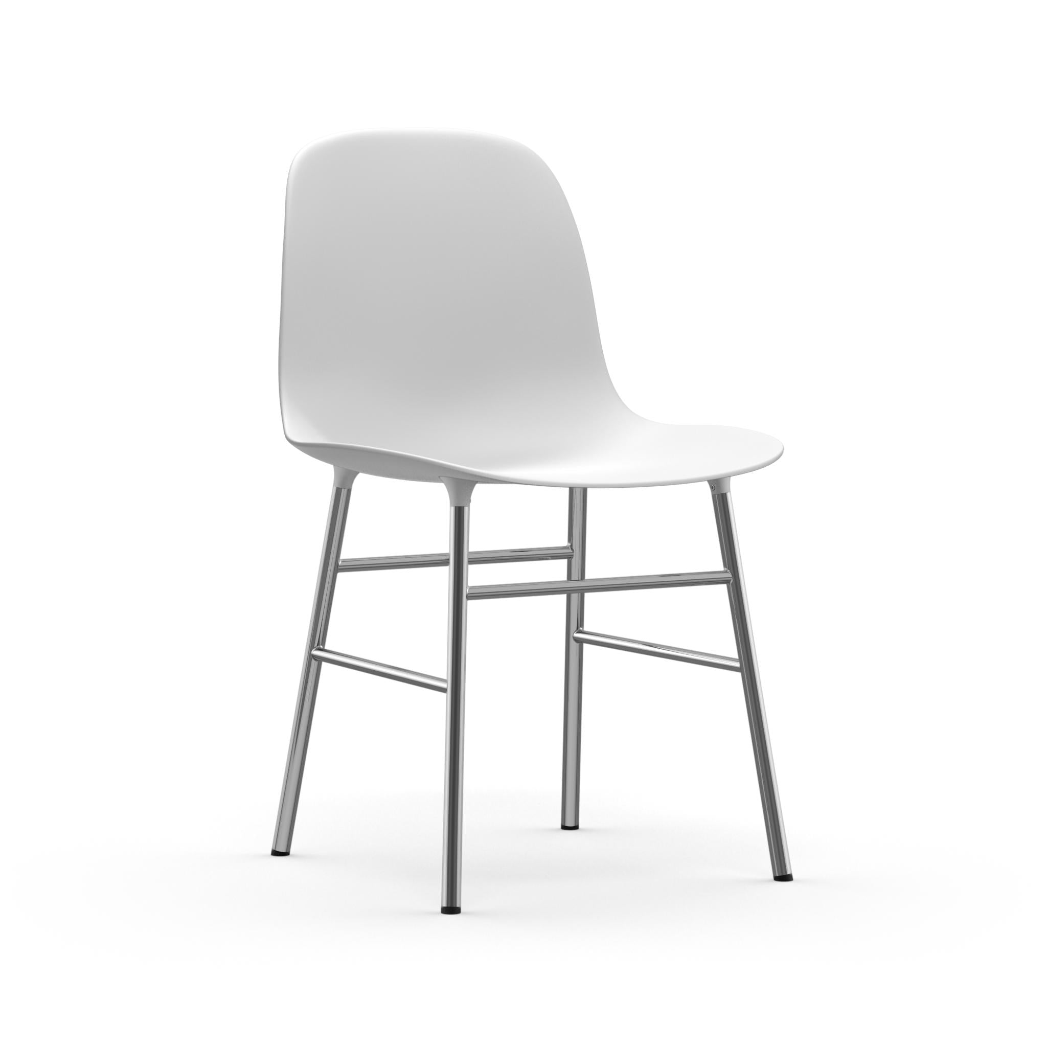 Normann Copenhagen - Form stol med chrome ben - hvid