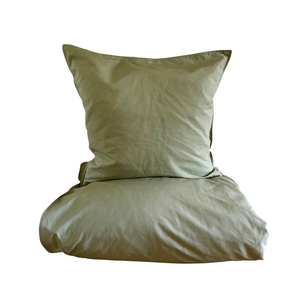 Omhu - Percale sengesæt - Dusty Green