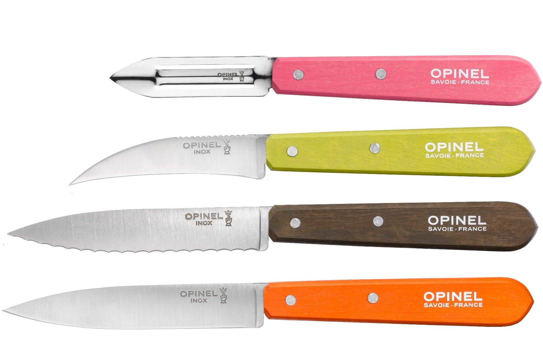 Opinel - KnivsÃ¦t, orange/grÃ¥/pink - 4 stk.