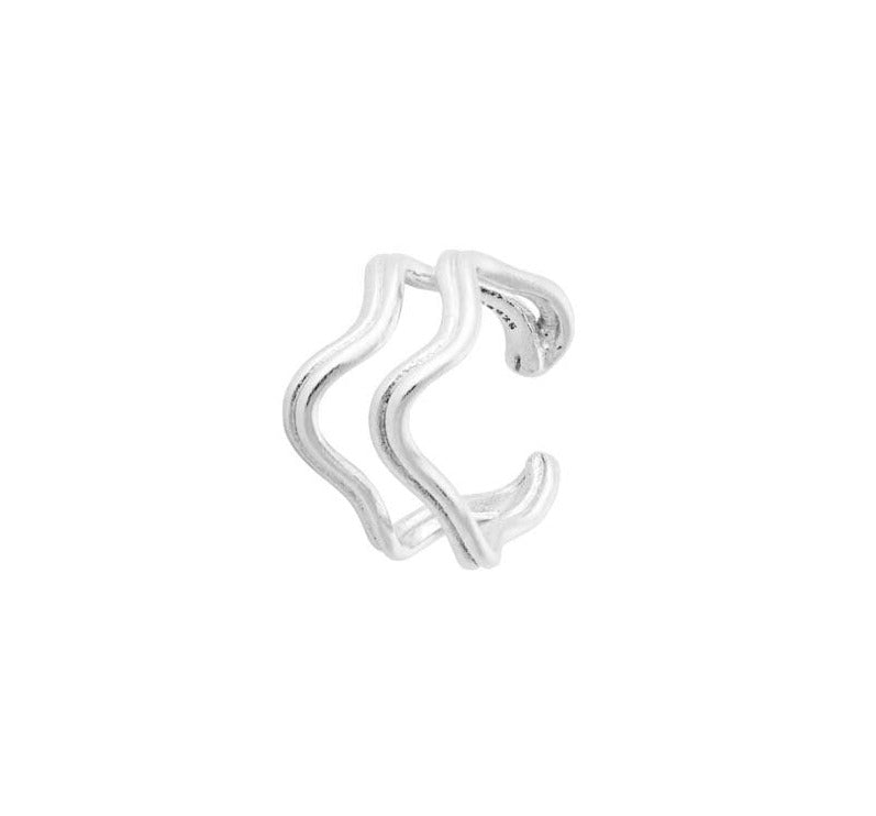 Pernille Corydon - Double Wave earcuff - sÃ¸lv