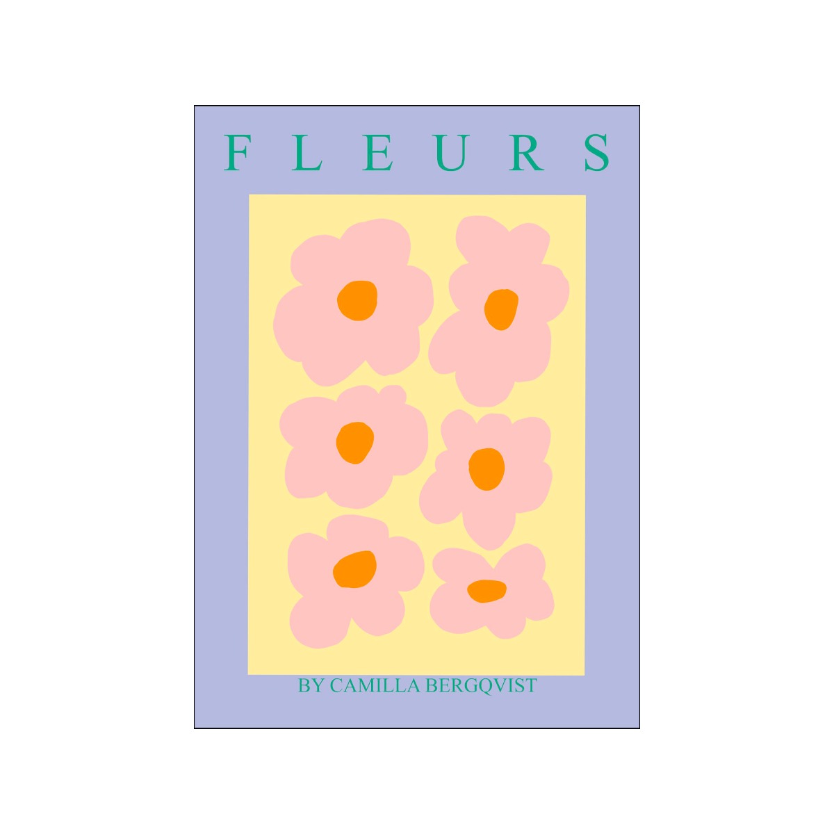 Poster & Frame - Camilla Bergqvist plakat - Fleurs Gul