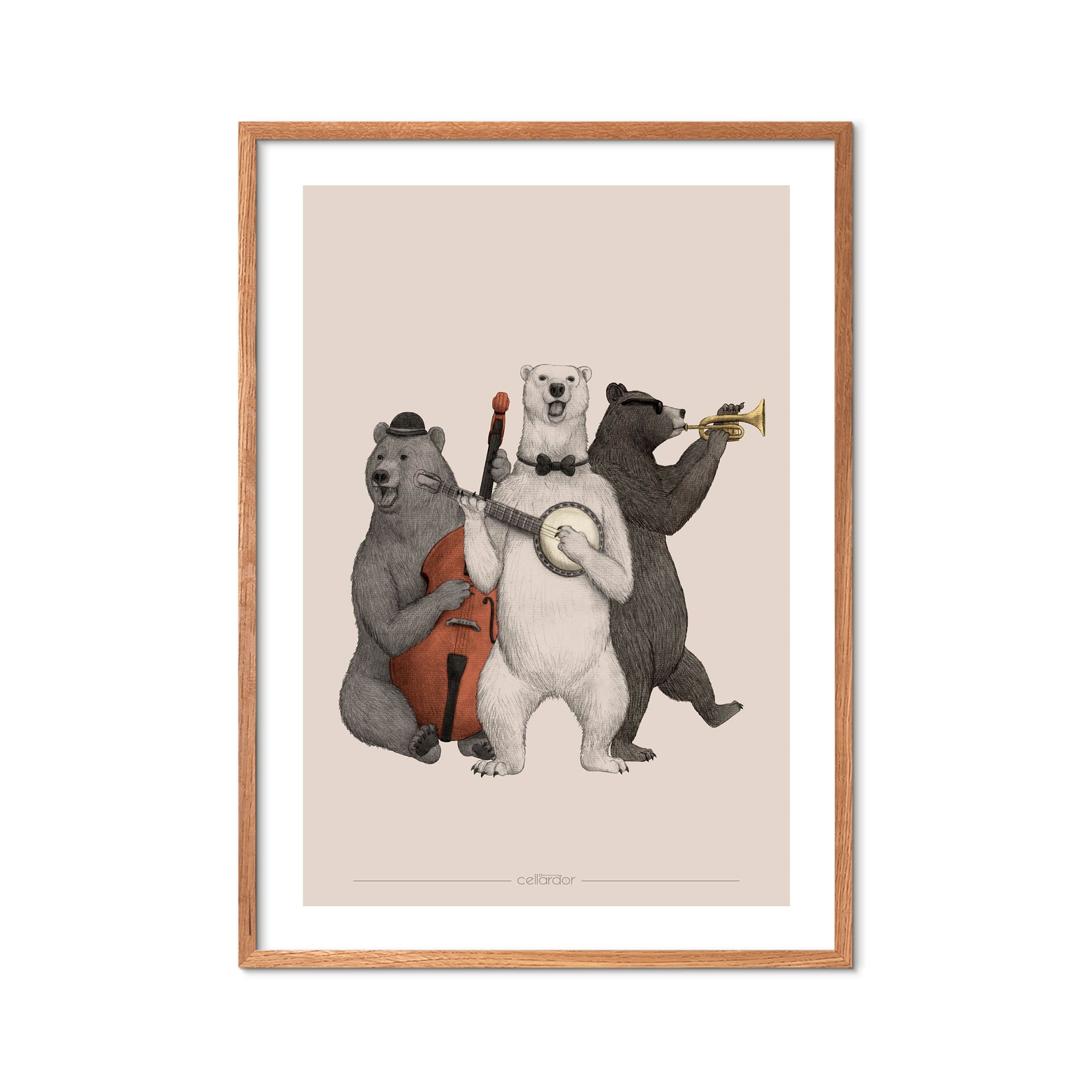 Poster & Frame - Cellard'or Bearly Music plakat