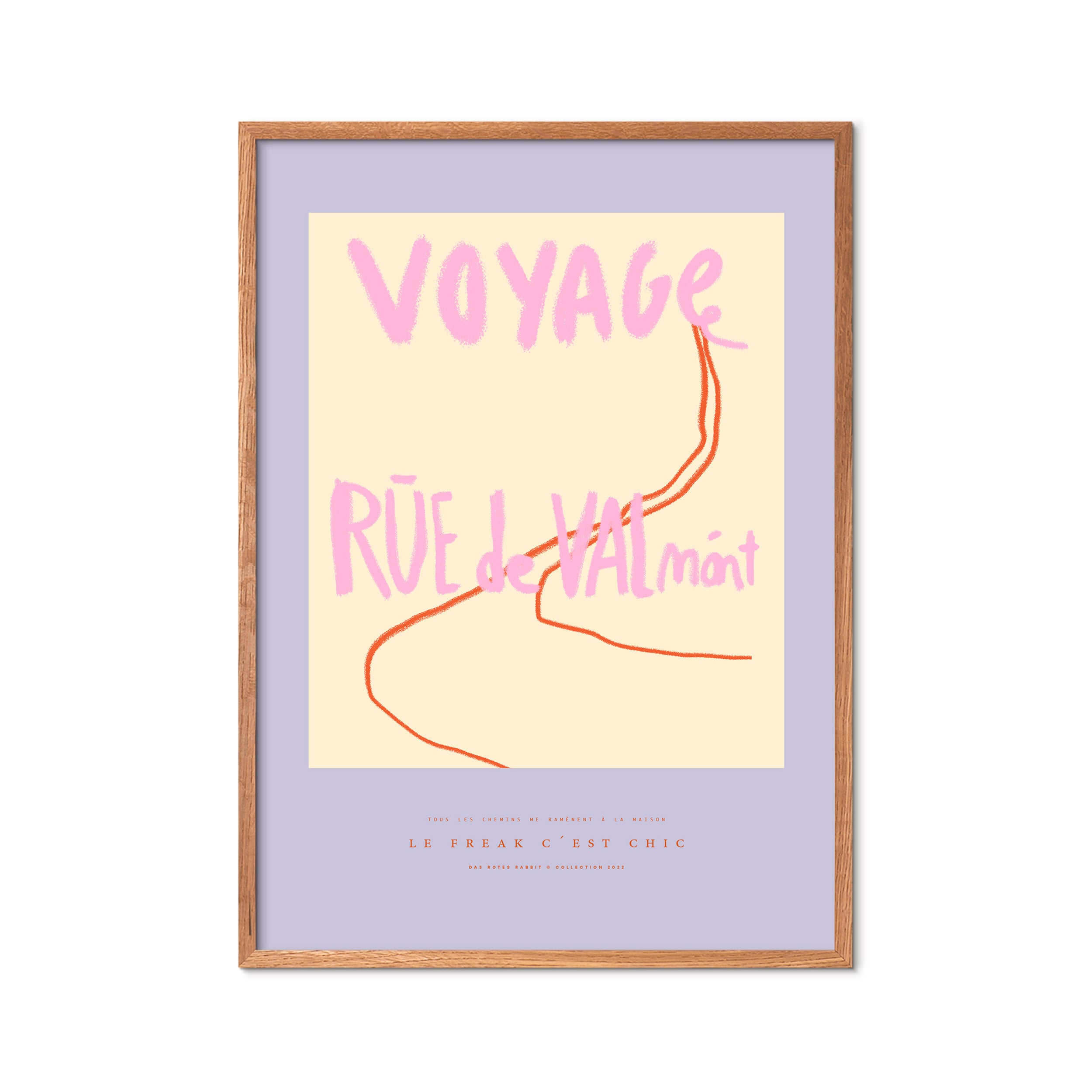 Poster & Frame - Das Rotes Rabbits Voyage plakat