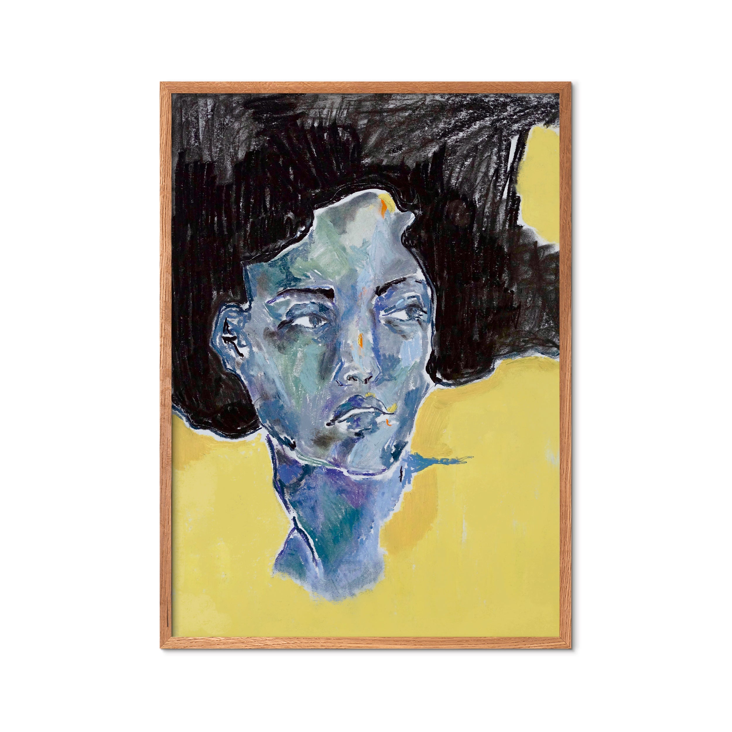 Poster & Frame - Fiona Alberte Portrait In Yellow plakat