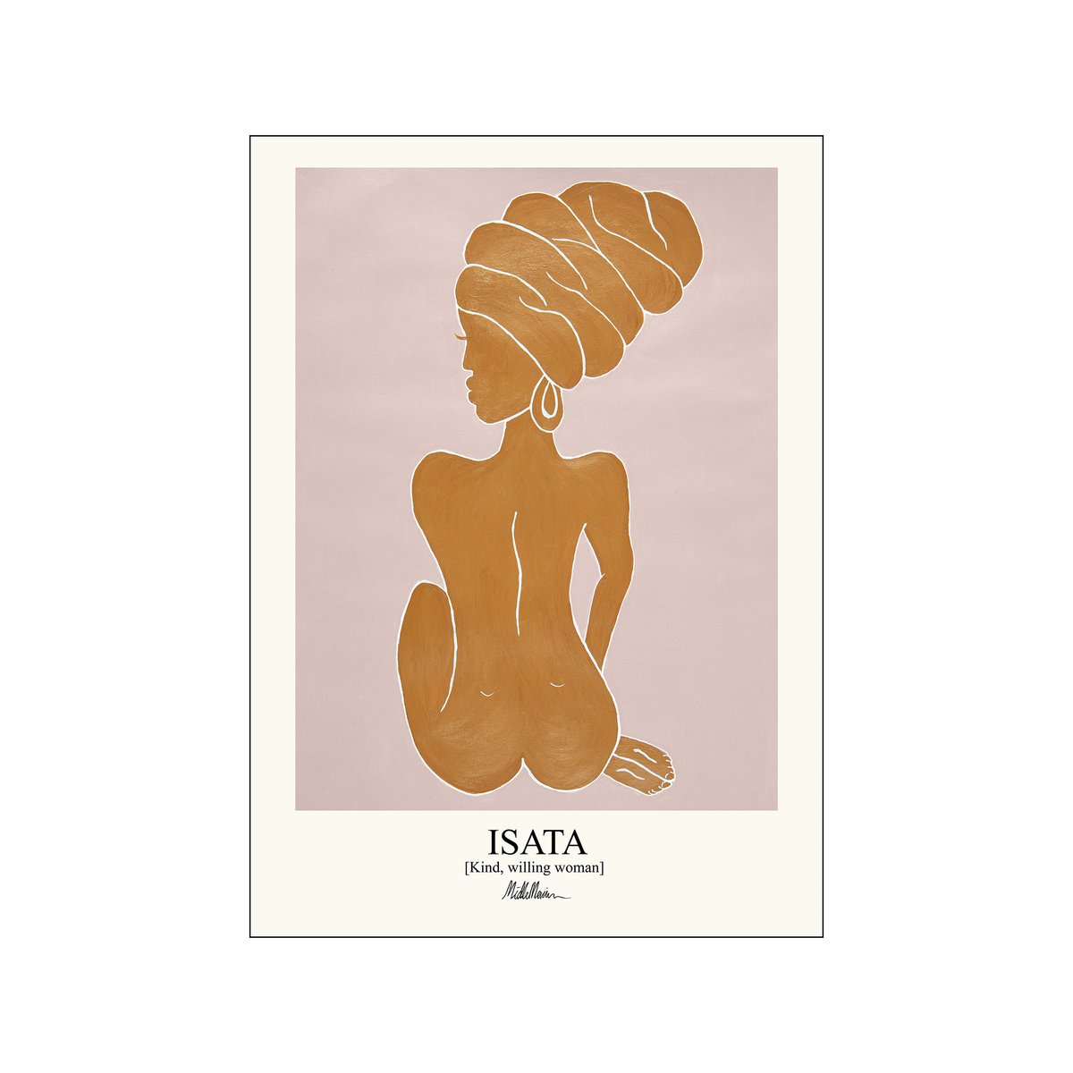 Poster & Frame - Morais Artworks Isata plakat - Orange