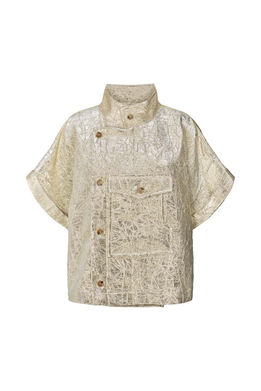 Rabens Saloner - Hati bluse  - guld - Size (xs/s)