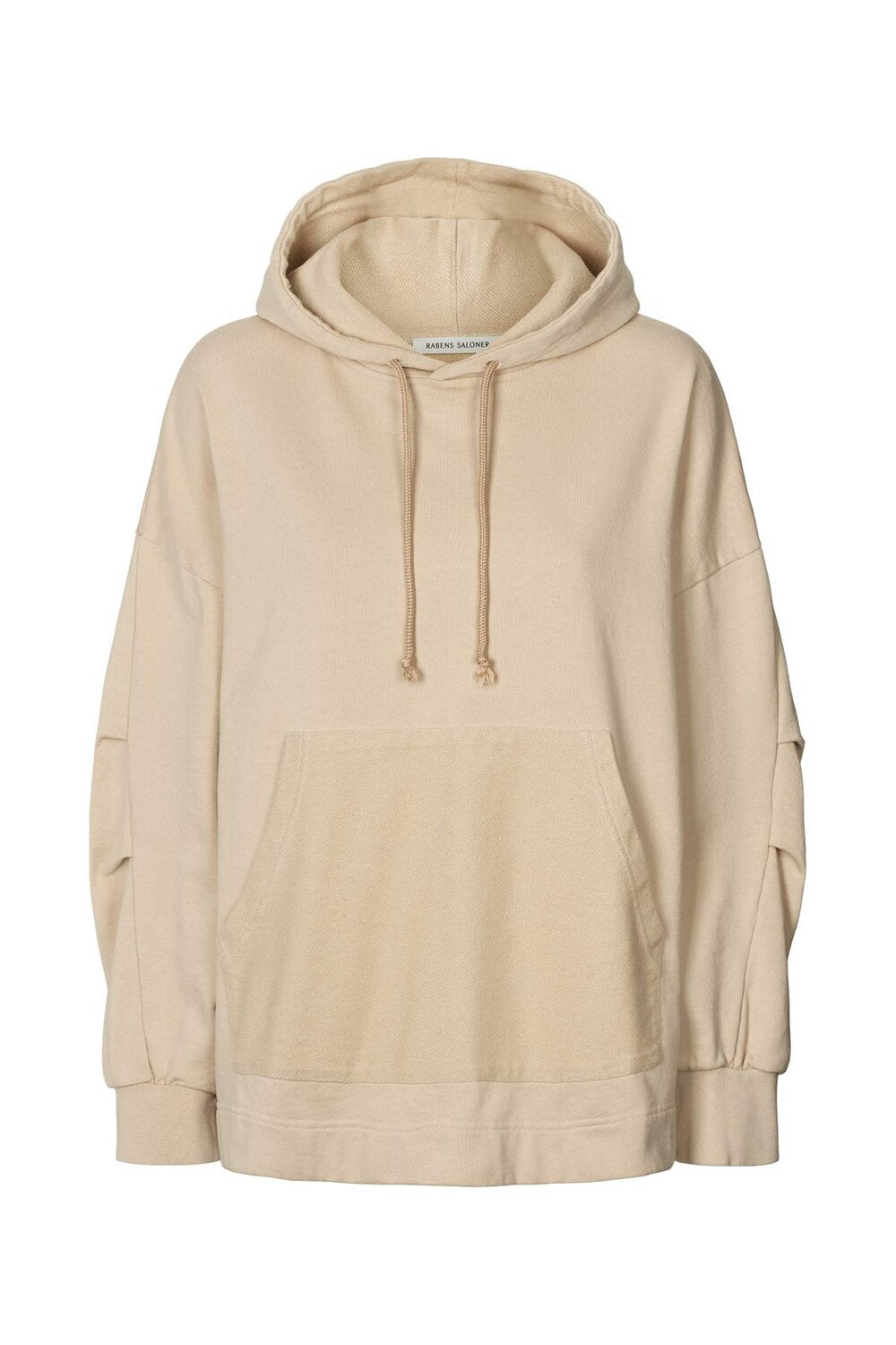 Rabens Saloner - Sevilla Loop back hoodie  - beige - Size (s/m)