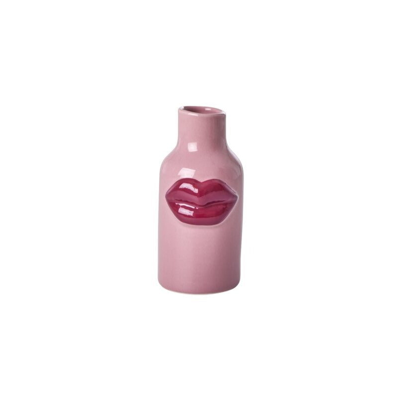 Rice - Keramik vase, Fuchsia Lips - H14 cm.