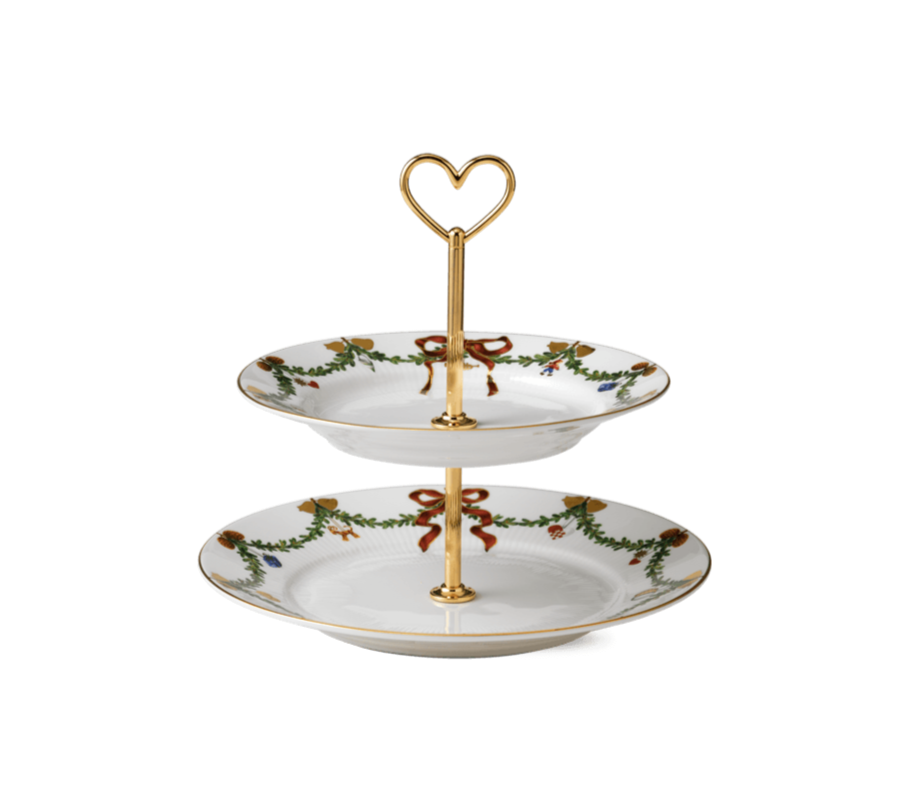 Royal Copenhagen - Stjerne Riflet juleetagere - 23 cm