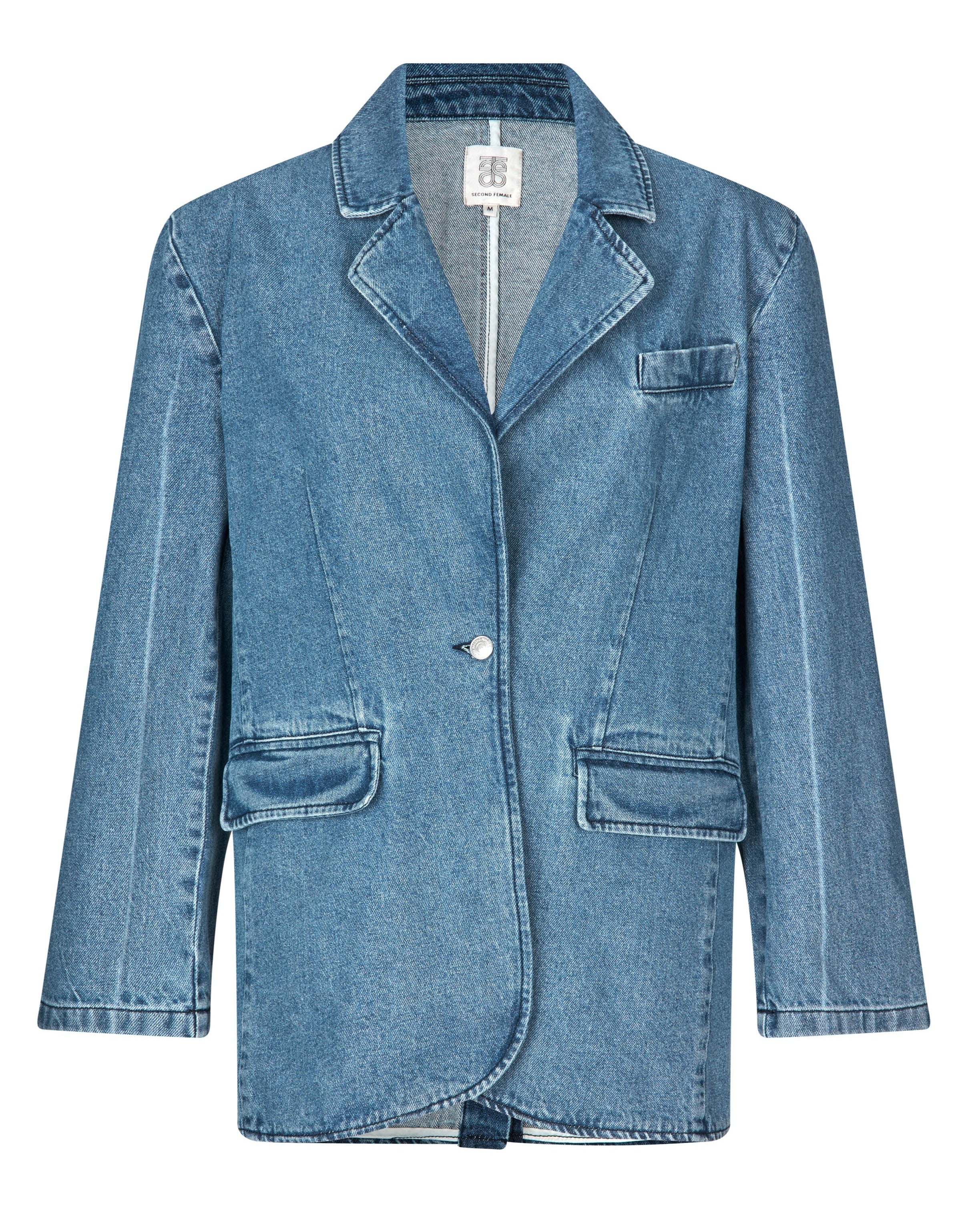 Second Female - Everly Denim blazer  - blÃ¥ - Size (l)