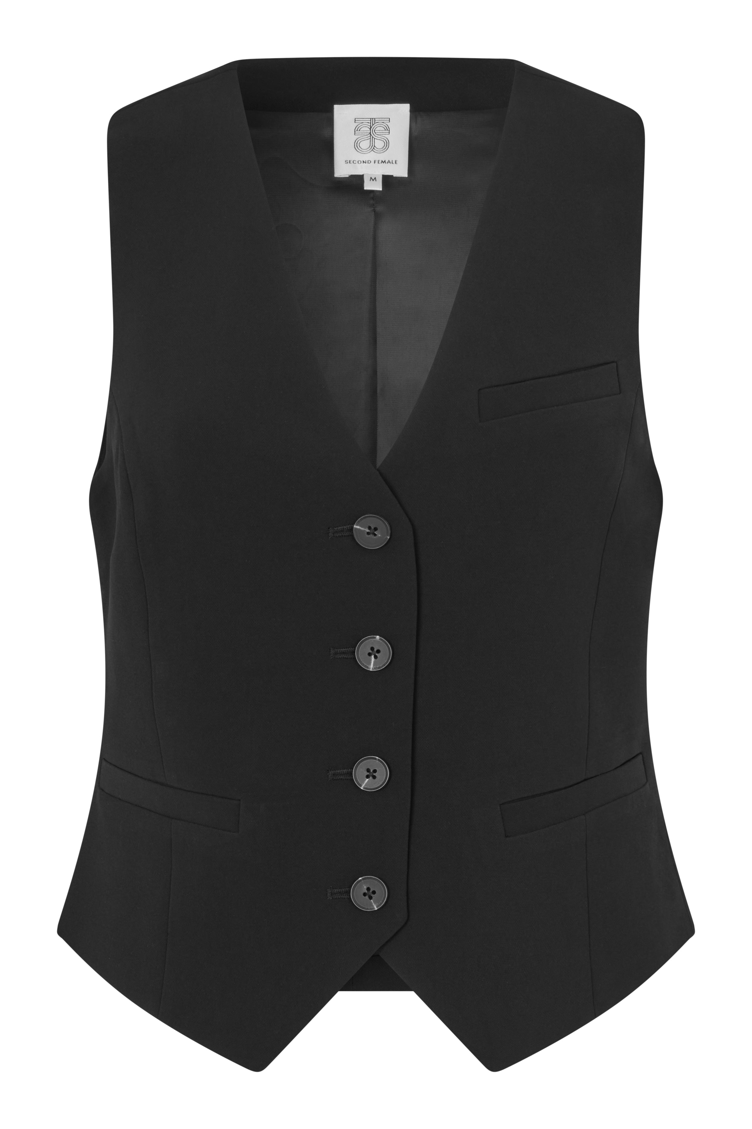 Second Female - Fique vest  - sort - Size (s)