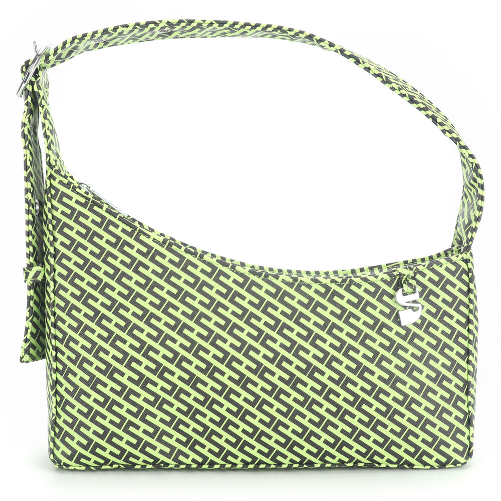 Silfen - Isobel skuldertaske - Lime Green/Icon Print