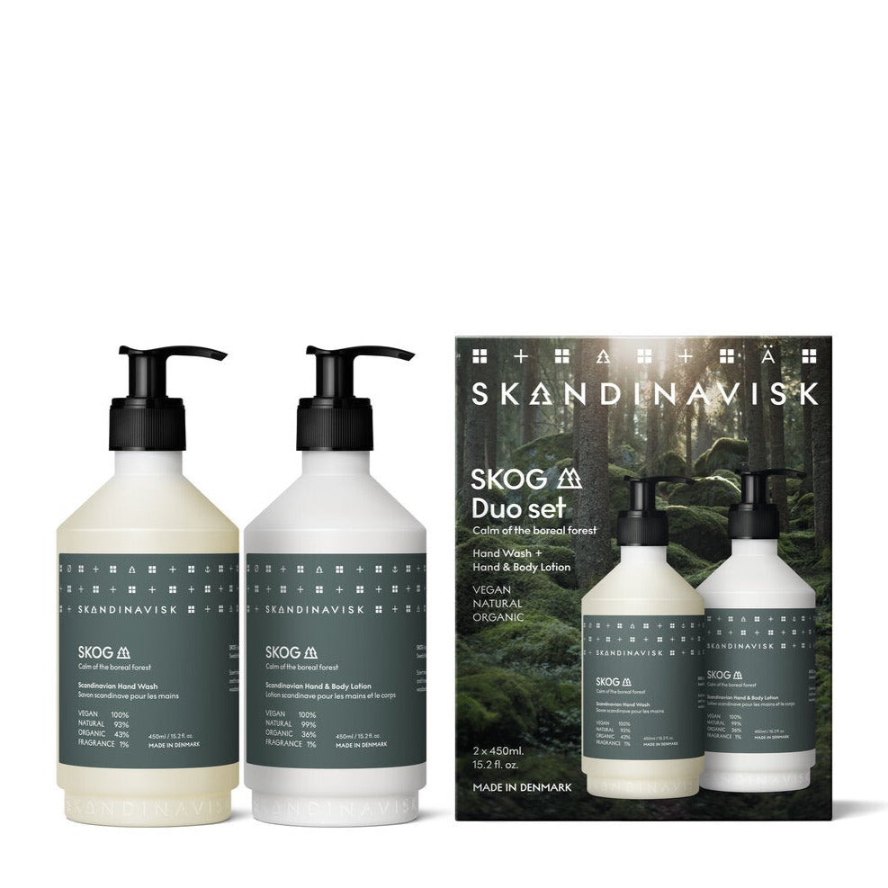 Skandinavisk - Skog Wash & Lotion gavesæt, Forrest Green - 2x450 ml.