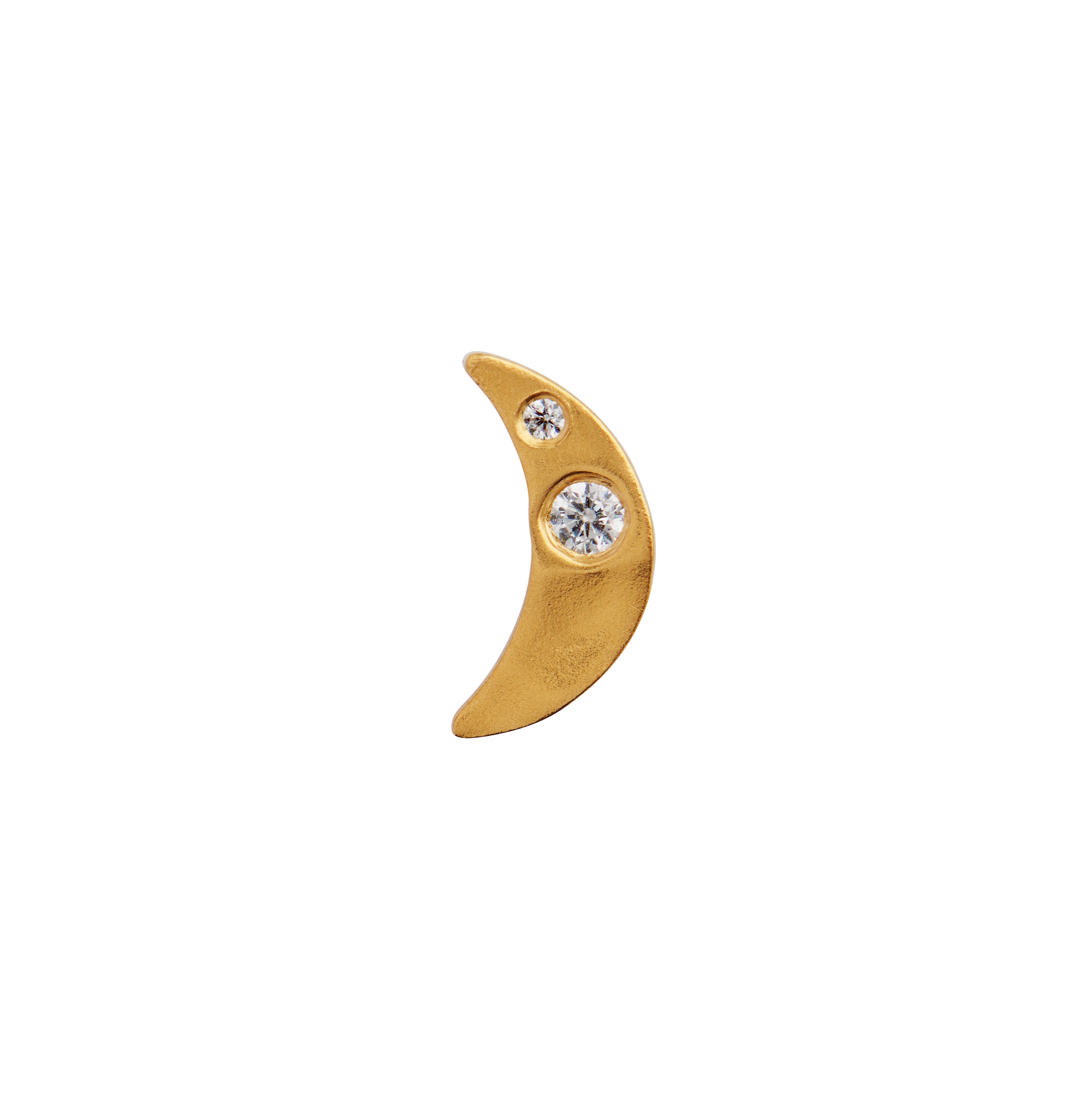 Stine A Jewelry - Petit bella moon ørering, forgyldt - H: 8,7 mm.