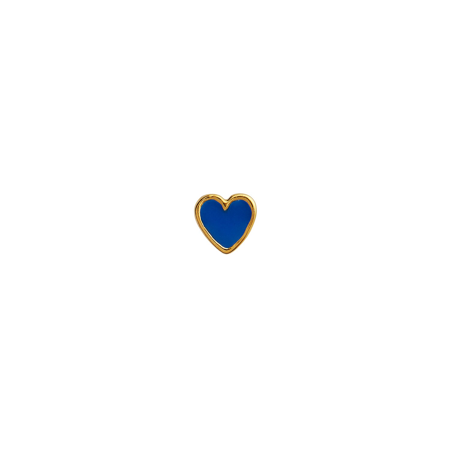 Stine A Jewelry - Petit Love Heart Ã¸restikker - Cobalt Blue