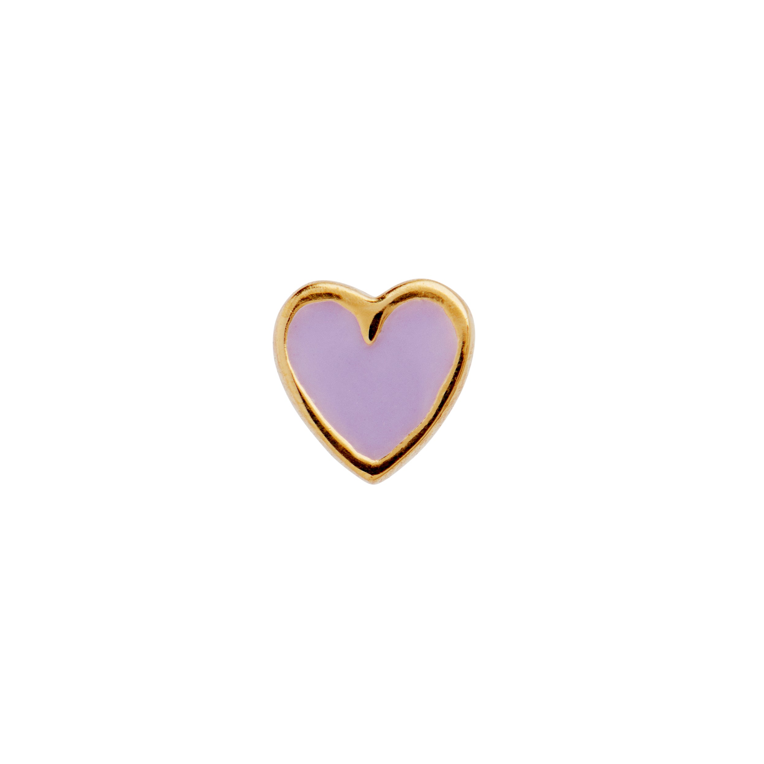 Stine A Jewelry - Petit Love Heart Ã¸restikker - Purple Sorbet/forgyldt